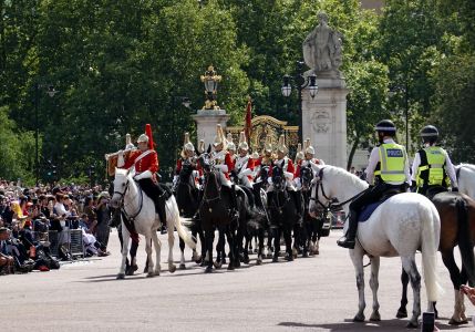 Střídání stráží u Buckinghamského paláce